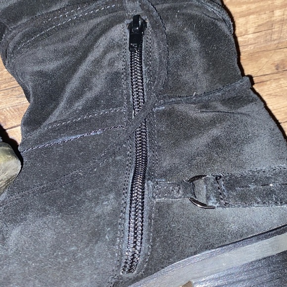 Aldo wrap around tie up suede fleece lined knee high boots - Picture 6 of 8